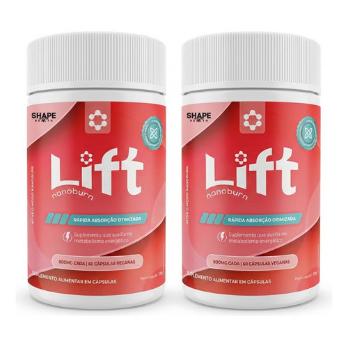 Kit 2 Lift Nanoburn 60 Cápsulas Original - 500mg em Oferta na Shopee