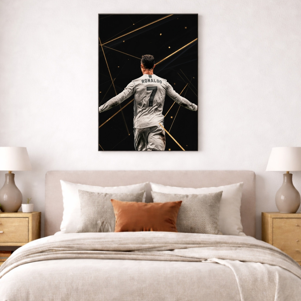 Quadros Decorativo Cristiano Ronaldo No Real Madrid Cr7 Impressão De Qualidade