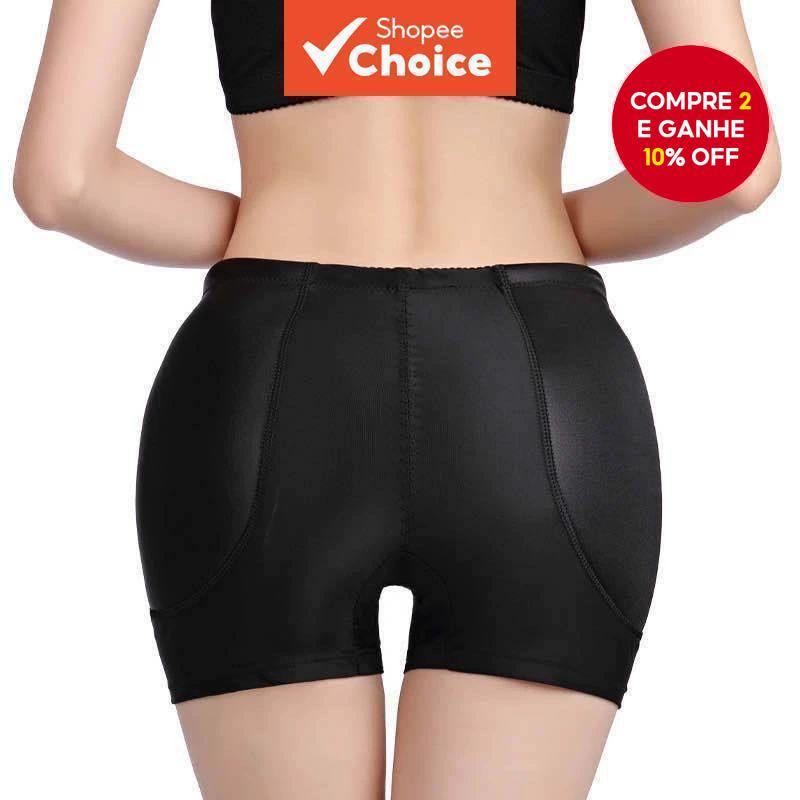 Calcinha Feminina Modeladora De Cintura Alta Para Levantamento De Quadril – Intensificador De Bunda Com Acolchoamento De