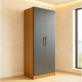 Armário Multiuso 2 Portas 5 Prateleiras Menezes Manchester/Grafite em Oferta na Shopee