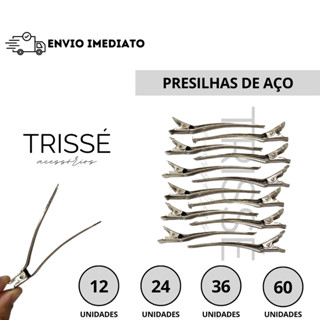 Presilhas de Aço com até 60 Unidades Trissé Acessórios Acessório Cabelo Profissional Clips Multiuso em Oferta na Shopee