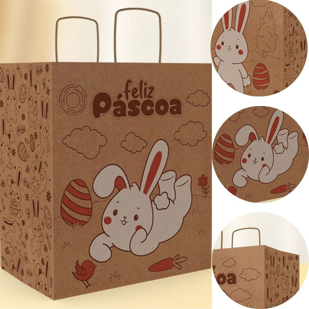 10 SACOLA 28X18X32 G PASCOA COLORIR 5905 ( IDEIA PÁSCOA 2026 ) em Oferta na Shopee