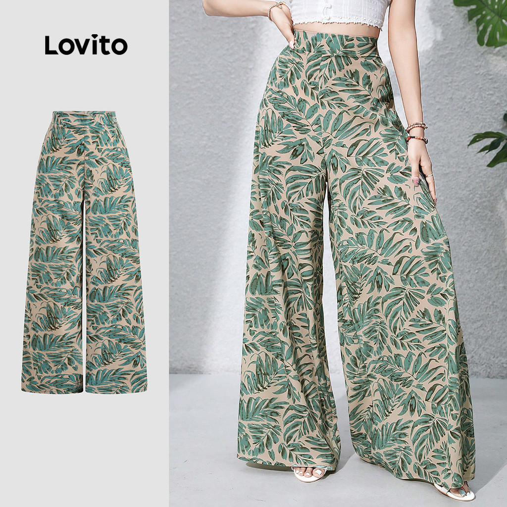 Lovito  Calça Boho Padrão, Calça de Primavera/verão para Mulheres L171ED504 em Oferta na Shopee