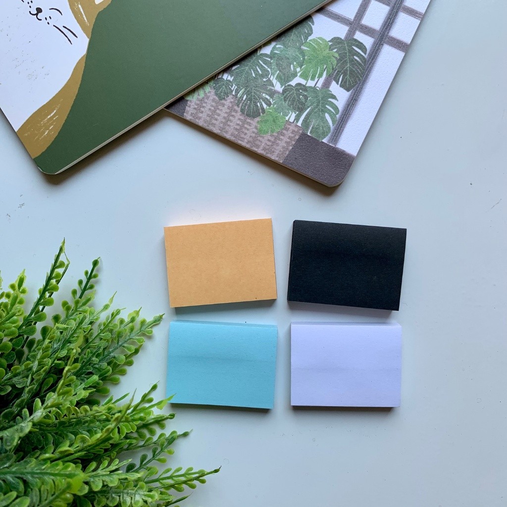 Bloco Adesivo Cores Neutras 38x50mm 4 Blocos - Jocar Office / WX Gift