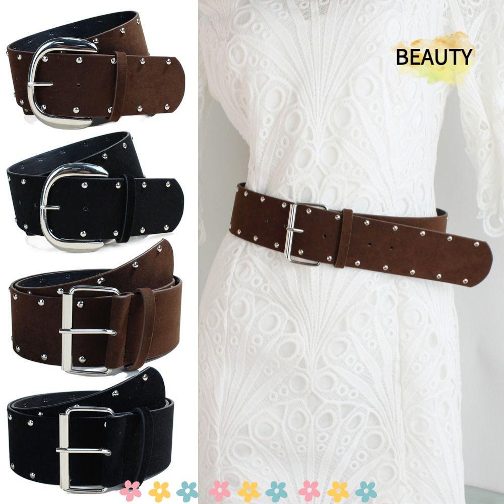 BEAUTYHOMEBR Cinto Feminino Maillard , Fivela De Pino , Design Luxuoso , De Couro De Camurça , Versátil