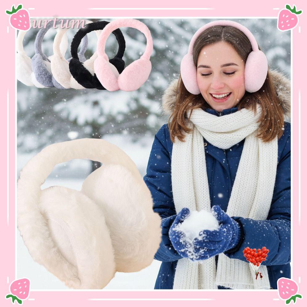 Aquecedor De Ouvido URTUM , Protetores Dobráveis Espessos Para Proteção Fofos De Pelúcia Macios Anticongelantes