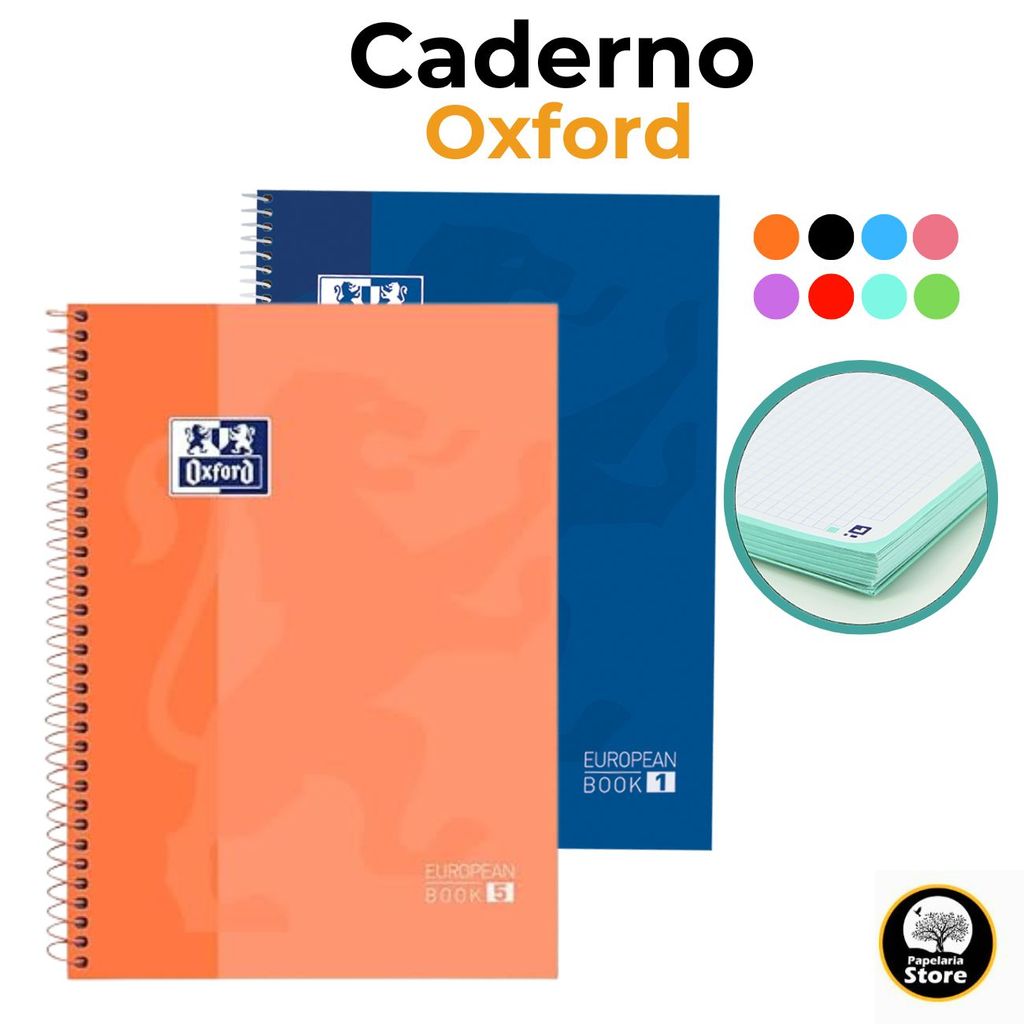 Caderno Universitário Oxford 1 ou 5 Matérias Digitalizável  + Marcador em Oferta na Shopee