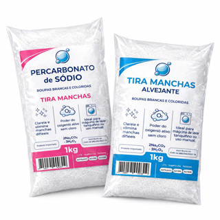 Alvejante Tira manchas 1kg + Percarbonato de sódio 1kg em Oferta na Shopee