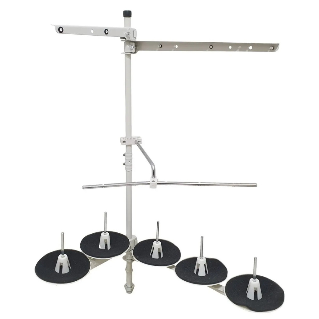 Porta Fio 5 Cones Com Guia Para Máquina Costura Interlock Overlock