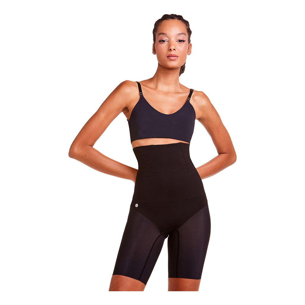 Bermuda Modeladora Abdominal Invisível Com Barbatana Reduz Atrito Nas Coxas E Modela Silhueta