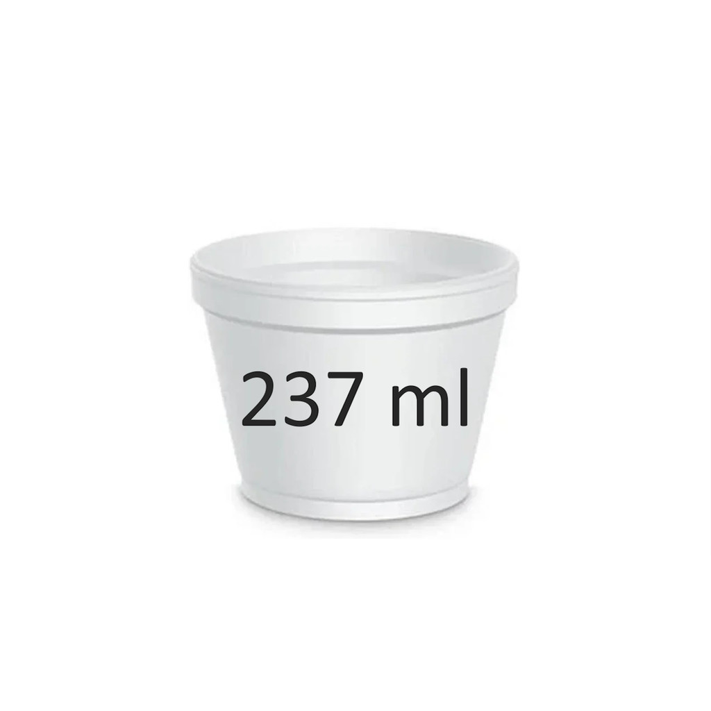 Kit 20 Potes De Isopor 237ml Darnel - Copo Térmico Para Sopa E Consomê - Sem Tampas