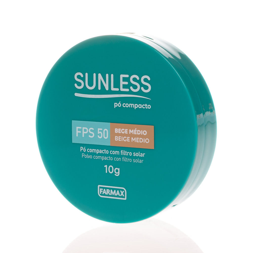 Pó Compacto Sunless Efeito Matte FPS 50 Bege Médio 10g em Oferta na Shopee