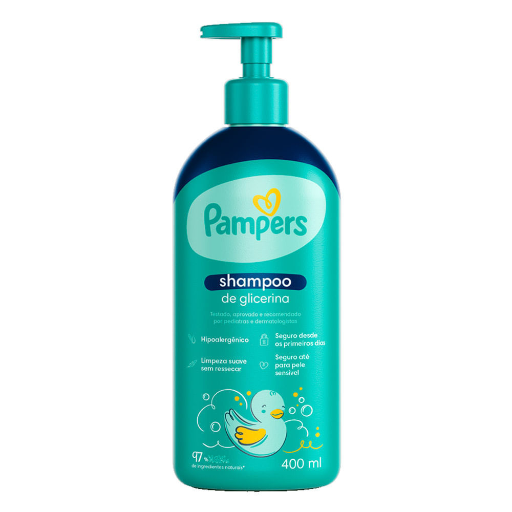 Shampoo de Glicerina Infantil Pampers 400ml em Oferta na Shopee