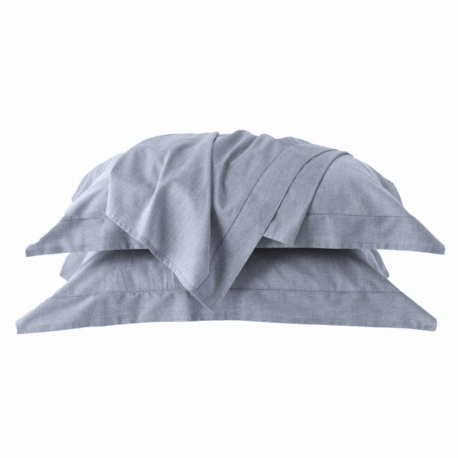 Jogo De Cama 200 Fios Tinto Chambret Kacyumara Marinho em Oferta na Shopee