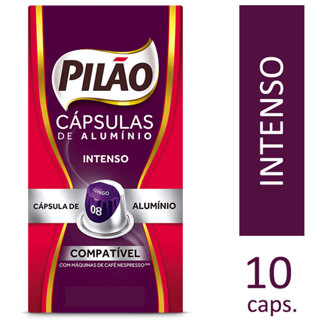 Cápsula de café espresso Intenso com 10 unidades Pilão em Oferta na Shopee