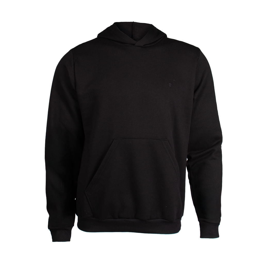 Moletom Masculino Desayner Capuz Bolso Canguru Preto em Oferta na Shopee