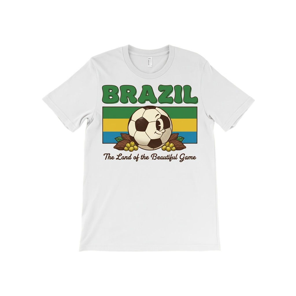 Camiseta de Futebol do Brasil - com Estampa da Seleção Roupa Casual para Torcedores