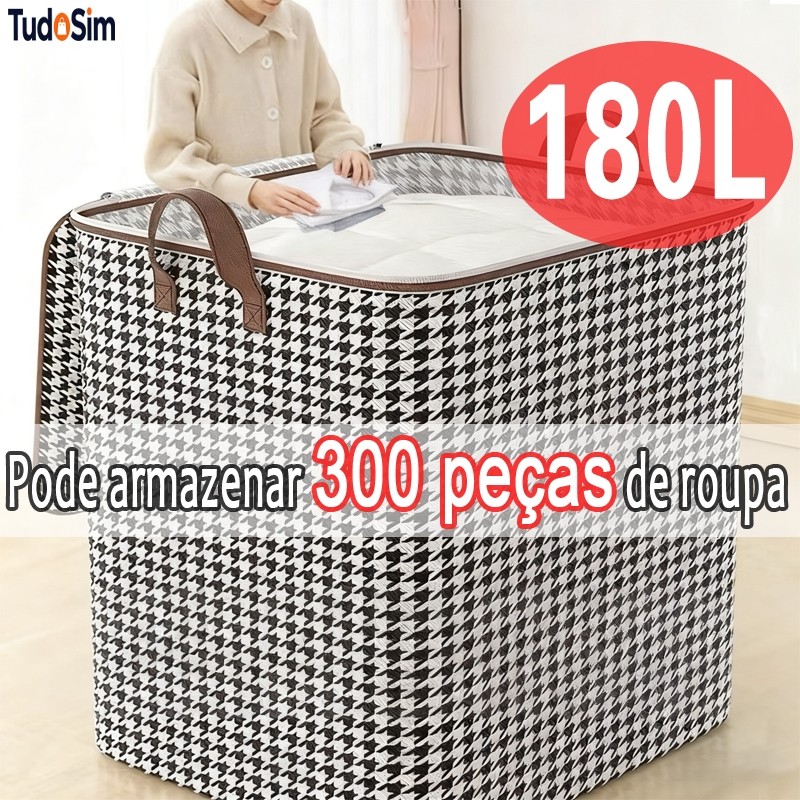 Caixa De Armazenamento De Grande 180L Capacidade Guardar Colchas Roupas Domésticas espessada