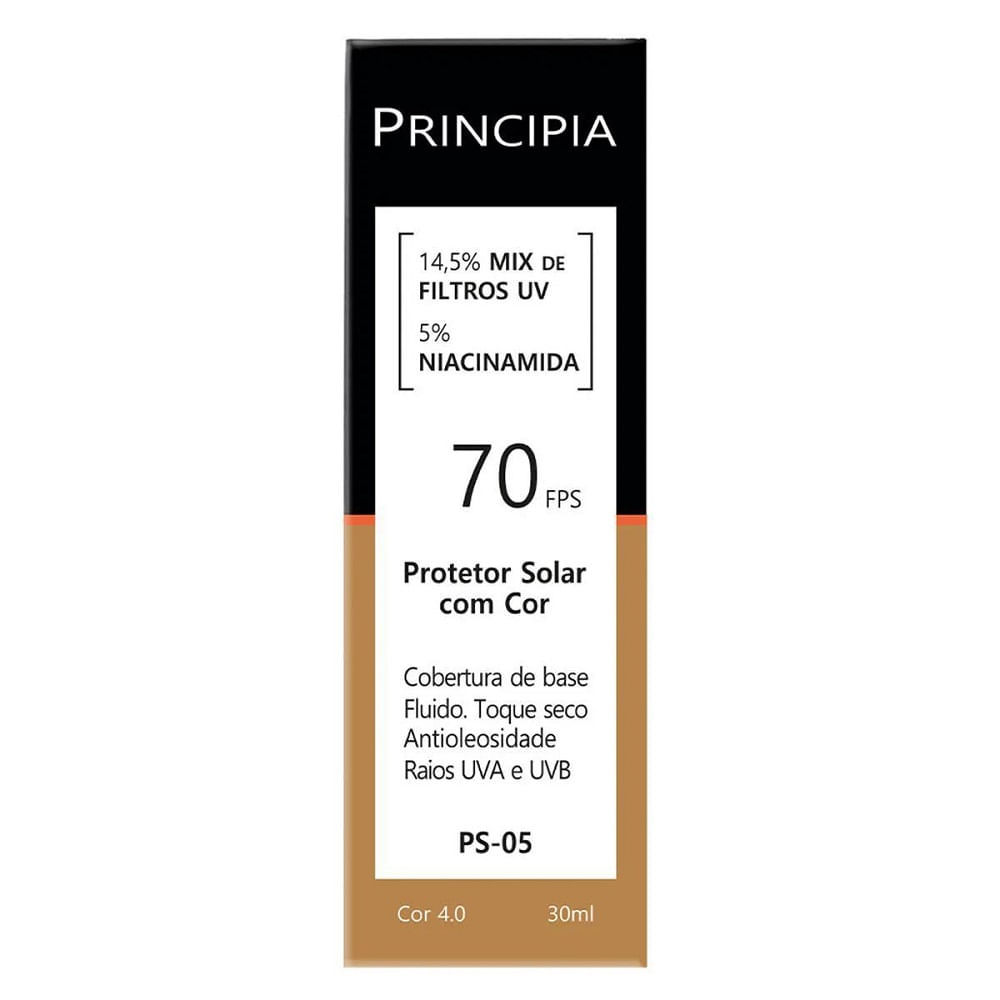 Protetor Solar Facial Principia Fps70 Cor 4.0 PS-05 30ml em Oferta na Shopee