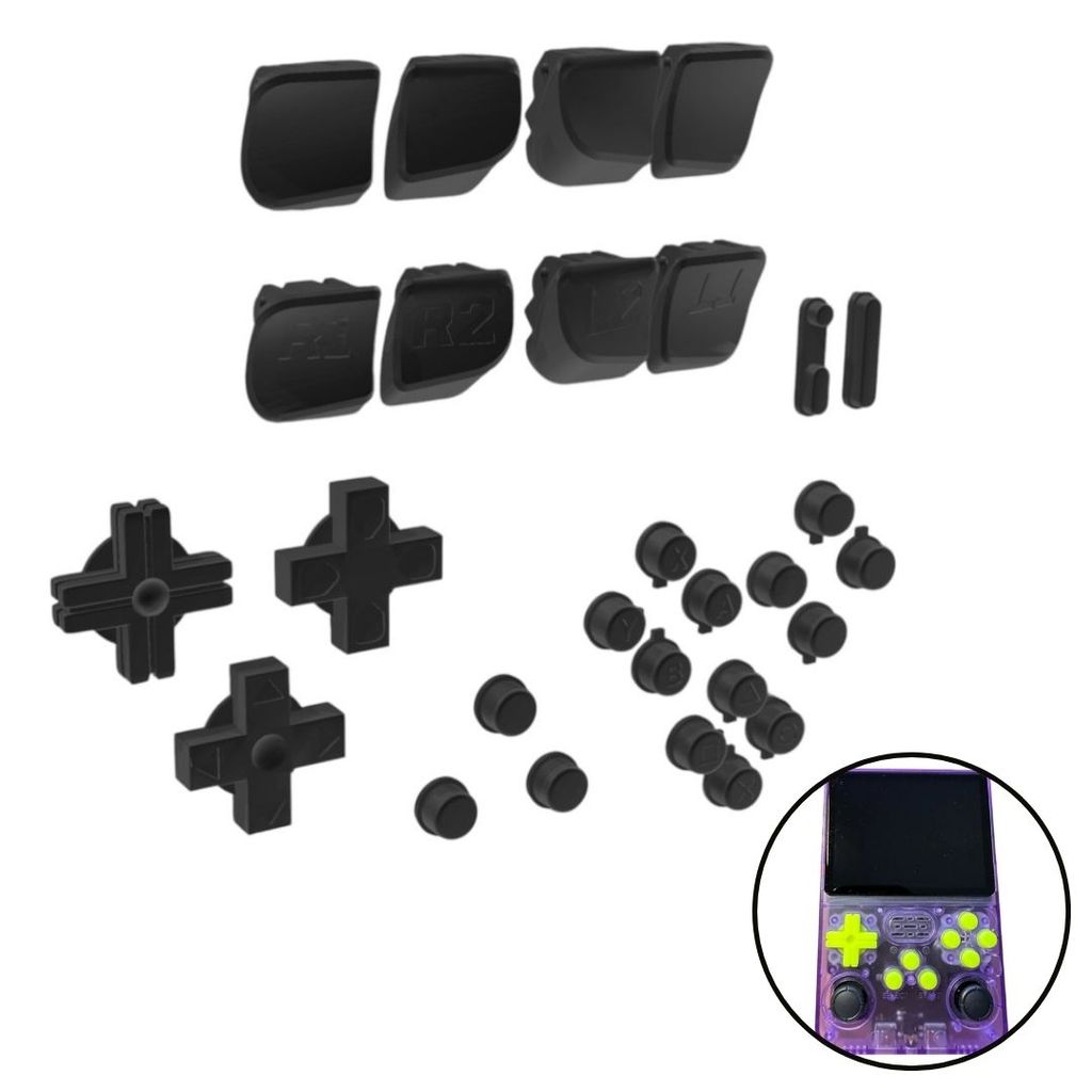 Kit Botões D-Pad Buttons R1 R2 L1 L2 Power Volume Para R36S
