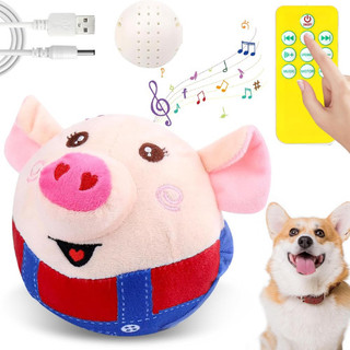 Brinquedo Cachorro e Gato Automático De Pelúcia Com Música Resistente À Mordida Diversão