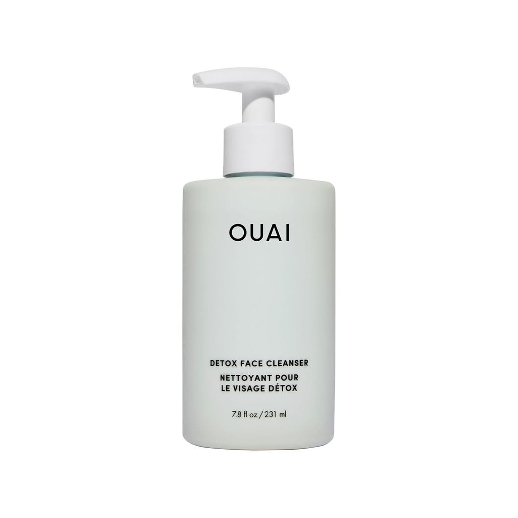 OUAI Detox Facial Cleanser - Sabonete Facial de Limpeza Profunda com Ácido Glicólico, Niacinamida e PHA - Remove Suor, S