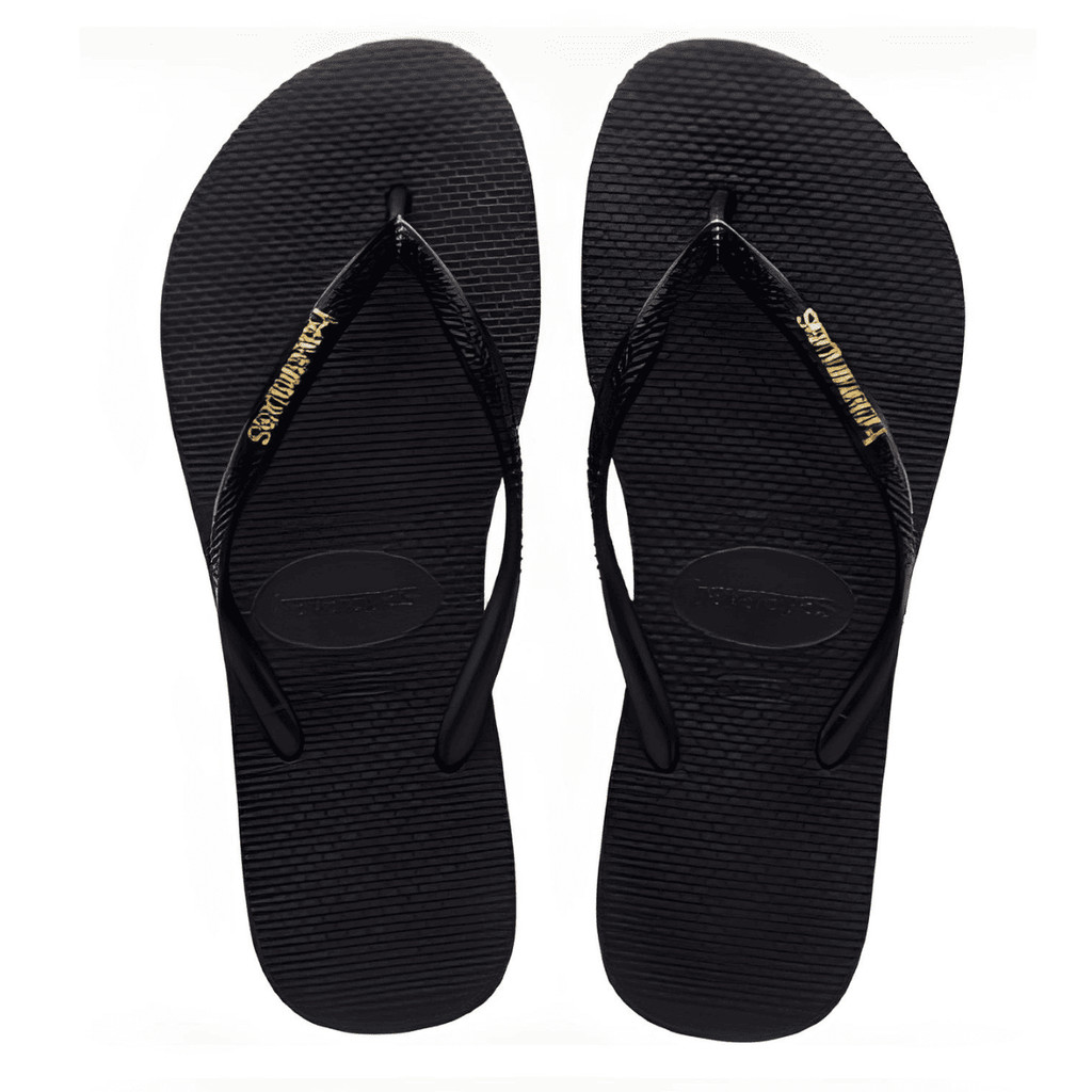 Chinelo Feminino Havaianas Slim Logo Metallic