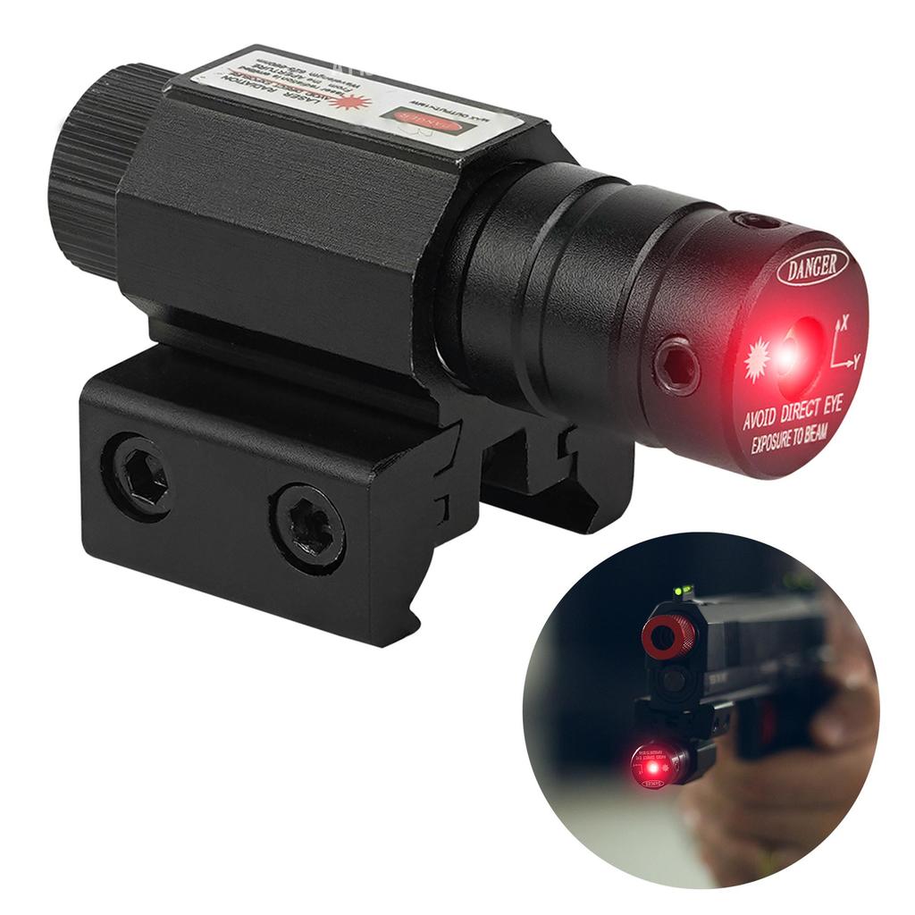 Mira Laser Pistola Trilho 11/22mm LED Vermelho Alcance 100m em Oferta na Shopee