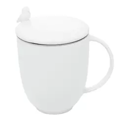 Caneca Wolff Birds de Porcelana com Infusor Branco 350ml