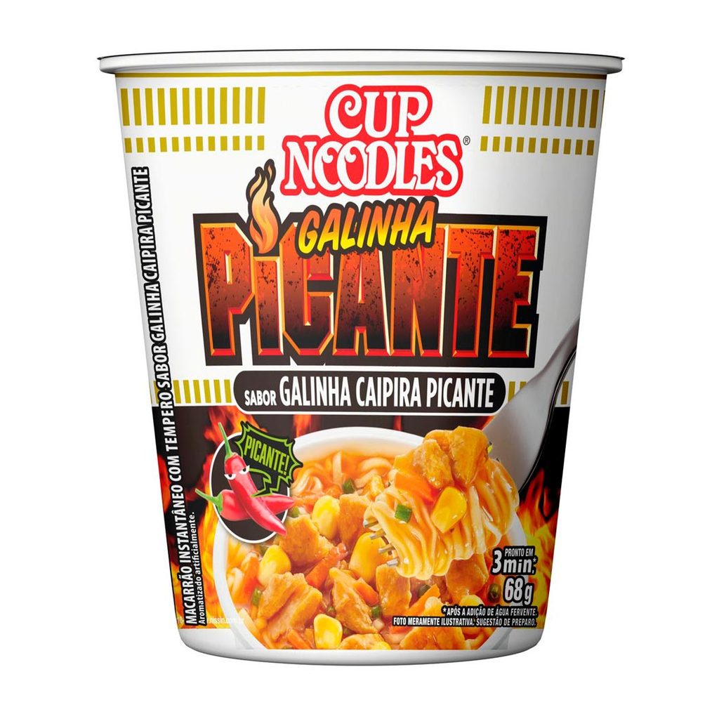 Macarrão Instantâneo Cup Noodles Sabor Galinha Caipira Picante com 68g