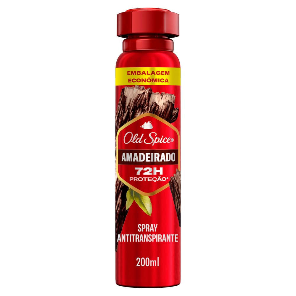 Desodorante Old Spice Amadeirado Spray Antitranspirante 200ml