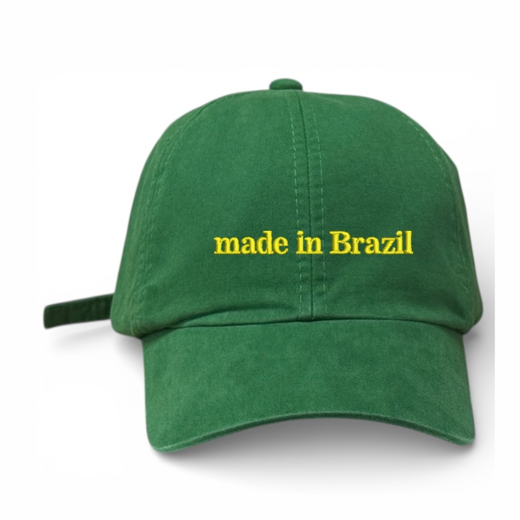 Boné Dad Hat Unissex em Sarja 100% Algodão Aba Curva Personalizado Made in Brazil em Oferta na Shopee