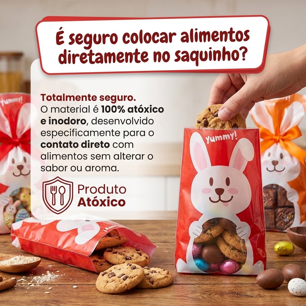 Saco Para Doces Bunny Visor 12x22cm Embalagem Lembrancinha Páscoa em Oferta na Shopee