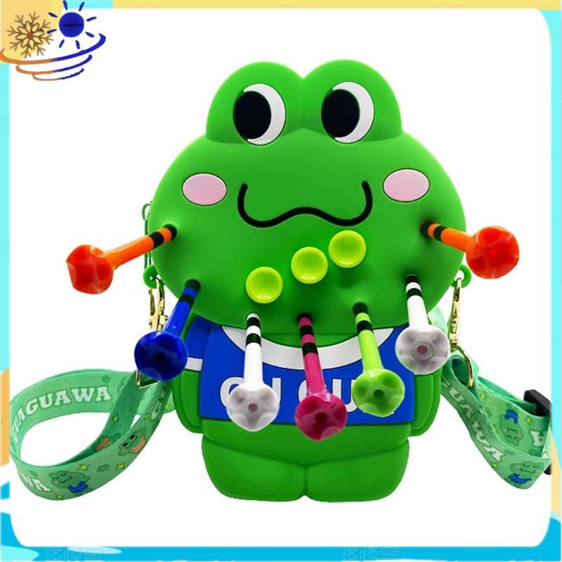 Bolsa De Acessórios De Golfe : Sapo De Silicone De Desenho Animado , Contém Camisetas , Ferramenta Divot E Marcador