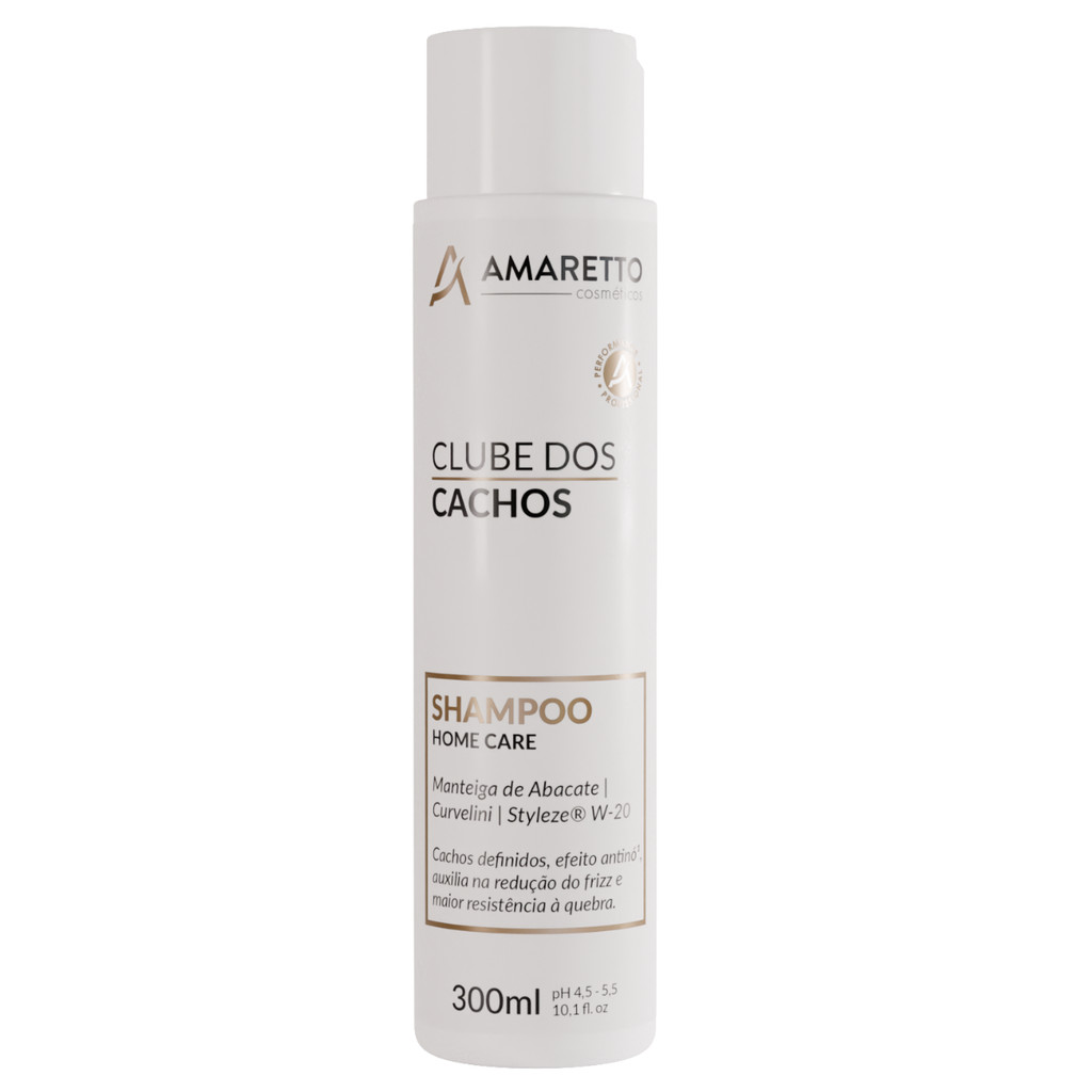 Shampoo Definição De Cachos Limpeza Profunda Modelador 300ml Amaretto Cosméticos