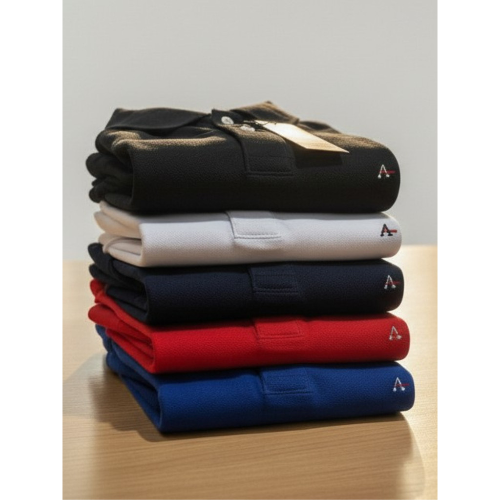 Camisa Polo Algodão Básica Masculina Piquet em Oferta na Shopee