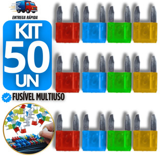 Combo Fusível Automotivo Lâmina Modelo pequenos Mini 05a 10a 15a 20a 25a 30a Carro Moto Versátil Fusível