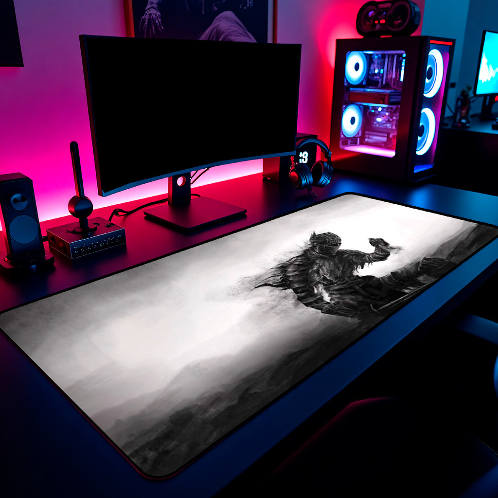 Mouse Pad Gamer Soul Of Cinder Dark Souls 65x30cm 80x40cm 90x50cm 120x60cm Borda Costurada
