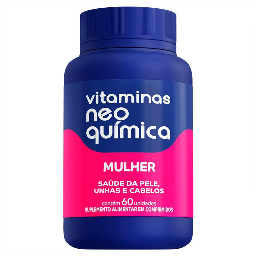 Polivitamínico Neo Química Mulher Saúde da Pele, Unhas e Cabelos 60 comprimidos em Oferta na Shopee