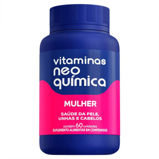 Polivitamínico Neo Química Mulher Saúde da Pele, Unhas e Cabelos 60 comprimidos em Oferta na Shopee