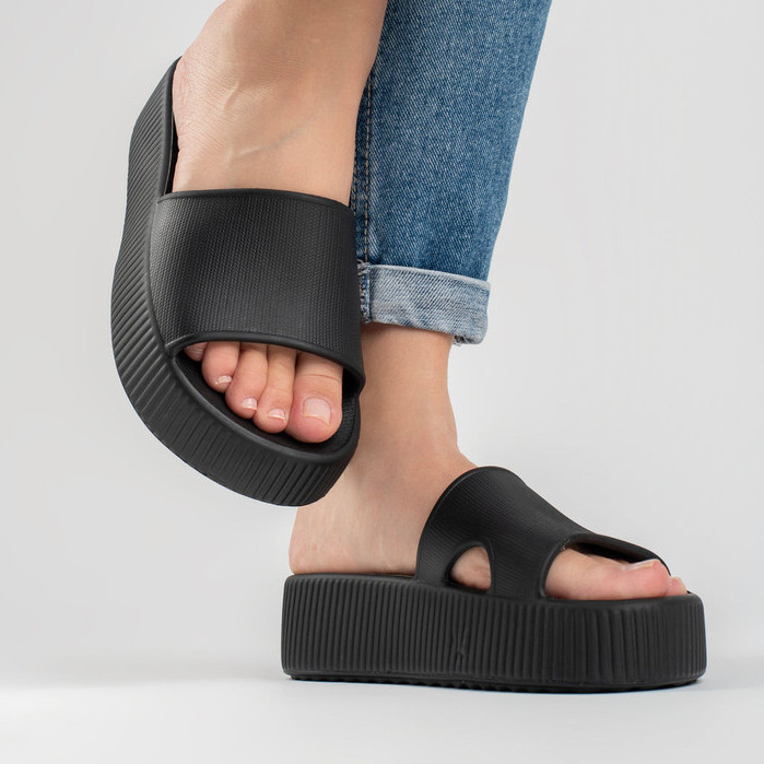 Chinelo Nuvem Plataforma Feminino em EVA Premium - Sandália Slide Anatômica Ortopédica Confortável