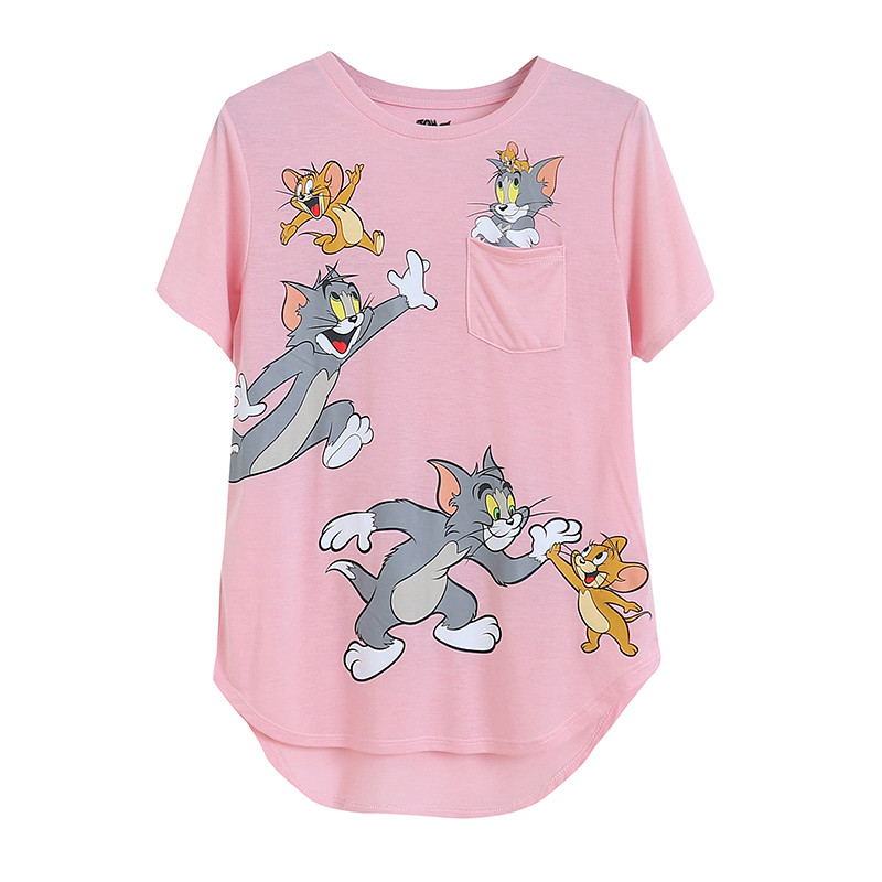 Comércio exterior Casual redução de idade verão bonito dos desenhos animados Anime manga curta impresso camiseta solta m