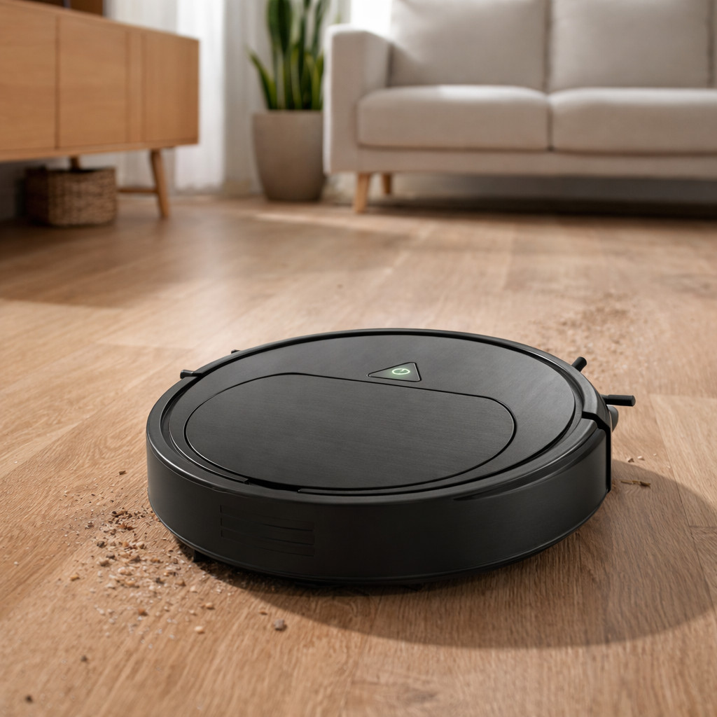 Robo Aspirador 3 em 1 Varre Aspira Passa Pano Reservatorio Coletor Po Base Recarga limpeza