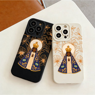 Capa Luxo Nossa Senhora Brasil Silicone Preto Branco Para iPhone 17 16 15 14 13 12 11 XR XS Pro Max em Oferta na Shopee