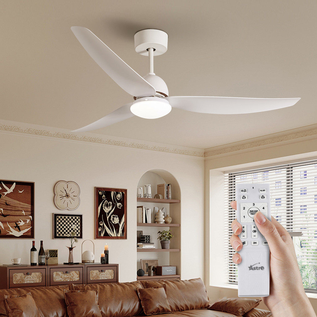 Ventilador De Teto Moderno Com LED 3 Tons luz Controle Remoto Silencioso 6 Velocidades Bivolt