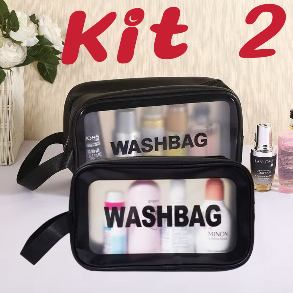 Kit 2 Cosméticos Maquiagem Bolsa Essencial Divisor de Bagagem de Viagem YY20003