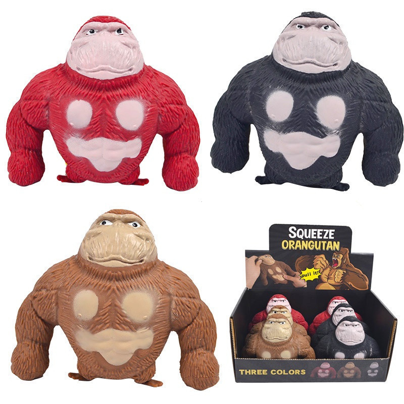 Macaco Gorila Estica Esmaga Fidget Toys Antiestresse Apertar - Dm Toys