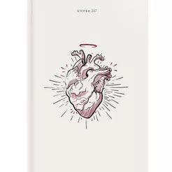 Caderneta Sem Pauta Anotações Moleskine | Coração Redimido Branco