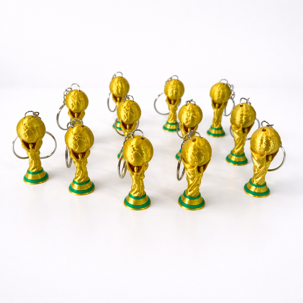 Kit 10 Unidades Chaveiros Taça Copa Mundo Trofeu Lembracinha Aniversário Futebol