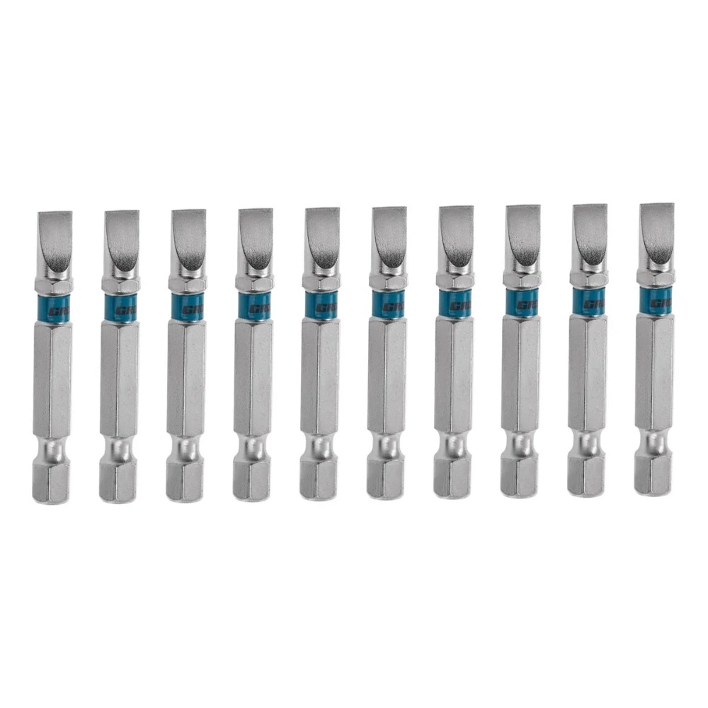 Bits Fenda SL6 50mm Aço Cromo Molibdênio 10 Peças Gross